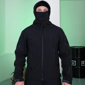 Тактична куртка Softshell з вентиляційними зонами чорна розмір 3XL