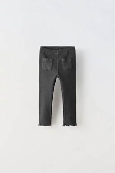 Легінси в рубчик з кишенями Zara 116 см антрацит