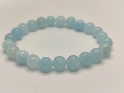 Браслет Magic Stone з аквамарину світлого, one size 8 мм