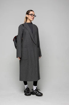 Женское демисезонное пальто Саша Chiuas L-XL Серый