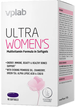 Мультивітаміни для жінок VPLab Ultra Women'S Multivitamin Formula Softgels 90 капсул (5060730362231)