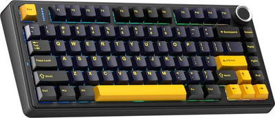 Клавиатура беспроводная AULA F75 игровая,RGB подсветка,Hot Swap,3 режима подключения,80 клавиш, 75% от макета, механическая