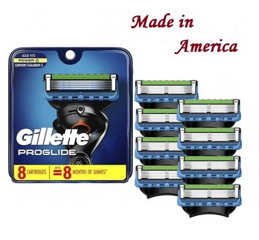 Сменные картриджи для бритья (лезвия кассеты) мужские Gillette ProGlide Power США 8 шт