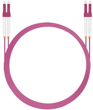 Patchcord światłowodowy Helos LC/LC Duplex 50/125µm OM4 7.5 m Pink (4005938157044)