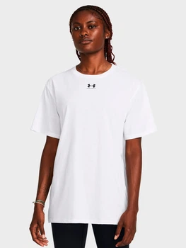 Футболка оверсайз довга жіноча Under Armour Campus Oversize Ss 1387193-100 M Біла (196886038265)
