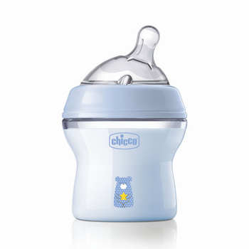 Пляшечка пластик Chicco Natural Feeling NEW, 150 мл, 0м+ (Колір Голубой)