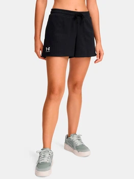 Шорты женские Under Armour Ua Rival Terry Short 1389657-001 L Черные (197779650267)