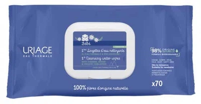 Детские влажные салфетки Uriage Bébé 1ères Lingettes с термальной водой для чувствительной кожи 70 шт
