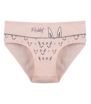 Трусы слипы для девочки с принтом Rabbit - Donella - 4111Y27 - 122-128 см - Персиковый