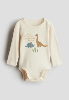 Боді бежевий Динозаври H&M 86см (400099393)