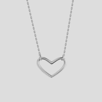 Серебряное колье "Сердце”