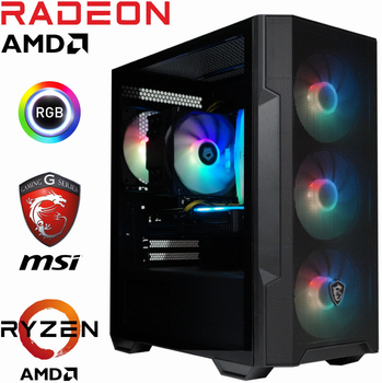Игровой Компьютер MSI - Ryzen 5 8400F / Radeon RX 6800 XT 16ГБ / 64ГБ DDR5 / SSD 1TБ M.2 PCIe