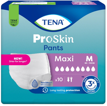 Труси-підгузки для дорослих Tena Pants Maxi Incontinence pants M 10 шт (7322540446272 / 7322542168868)