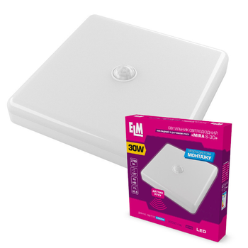 Світильник з Датчиком Руху ELM Mira S 30W 6500К Світлодіодний Накладний (26-0106)