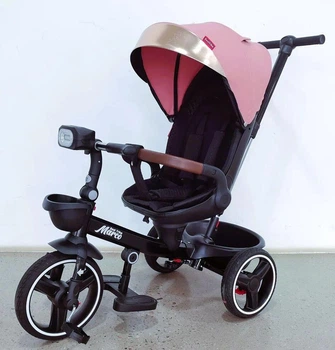 Трехколесный велосипед коляска BestTrike "Marco" 9155 / 388-69 с музыкальной фарой и телескопической ручкой