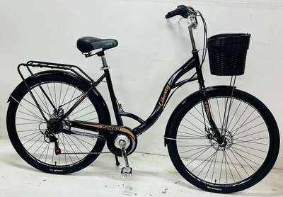 Женский городской велосипед 28 дюймов Corso «Liberty» LR-28286 с корзинкой Shimano 7 скоростей