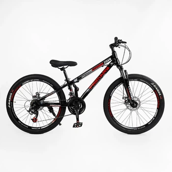 Спортивный велосипед 24 дюйма Corso «PRIMARY» PRM-24104 рама 11" Saiguan 21 скорость черный