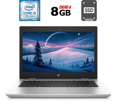 Ноутбук HP Probook 640 G4 / 14" (1366x768) TN / Intel Core i5-7300U (2 (4) ядра по 2.6 - 3.5 GHz) / 8 GB DDR4 / 250 GB SSD / Intel HD Graphics 620 / WebCam / Fingerprint / HDMI б/у