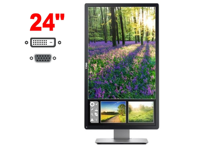 Монитор Dell P2414H / 24" (1920x1080) IPS / 1x DP, 1x DVI, 1x VGA, 4x USB / VESA 100x100 / Pivot б/у
