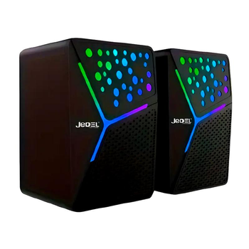 Компьютерная акустика колонки для пк JEDEL S554 USB с RGB подсветкой 6W