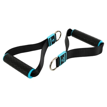 Ручки для эспандера и тренажера LivePro Strap Handle Pro 8192 комплектация 2шт Black-Blue
