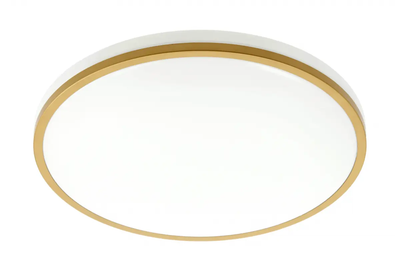 Стельовий світильник GTV TULA, Ø350мм, 4000K, 24W, IP44, золотий - LD-TUL24W-NW-40