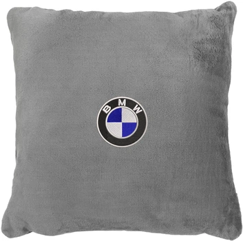 Подушка декоративна Evatech BMW Сіра з вишивкою 45х45 см (MPCSHGV005)