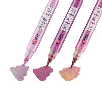 Набір акварельних маркерів Santi Glitter Brush 390773 3 шт.