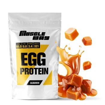 Протеин яичный MuscleWay 85,5% альбумин 500 г в порошке на 14 порций Карамель (21-125-alb-mw-rs500k)