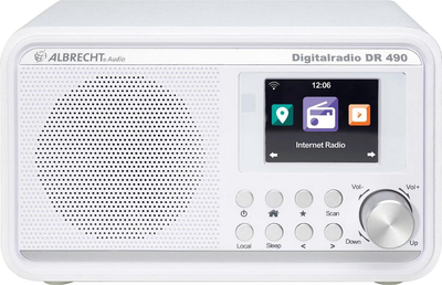 Радио Albrecht DR 490 Digital Radio White (27790)