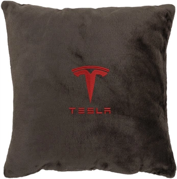 Подушка декоративна Evatech Tesla Коричнева з вишивкою 35х35 см (MPCSSZV041)