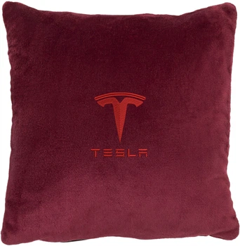 Подушка декоративна Evatech Tesla Червона з вишивкою 45х45 см (MPCSHRV041)