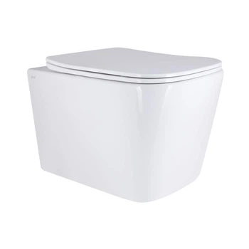 Унітаз підвісний Qtap Tern Ultra Quiet сидіння Slim Duroplast/Soft-close/Quick relase 525x345x360 мм WHITE