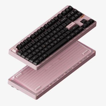 Беспроводная механическая клавиатура NuPhy Gem80 / Raspberry (linear, 46 gf) / Color - Inca Rose / Hot-Swappable, RGB, ANSI US