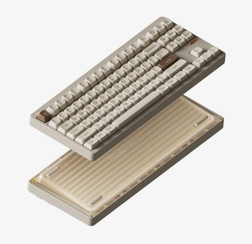 Бездротова механічна клавіатура NuPhy Gem80 / Mint (linear, 37gf) / Color - Cosmic Mocha / Hot-Swappable, RGB, ANSI US