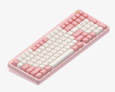 Беспроводная механическая клавиатура NuPhy Halo96 V2 / Silent Red Clear-Top (linear, 45gf) / Color - Sakura Fizz/ Hot-Swappable, RGB, ANSI US