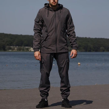 Костюм Intruder Easy Softshell Куртка з капюшоном + Штани сіра розмір S