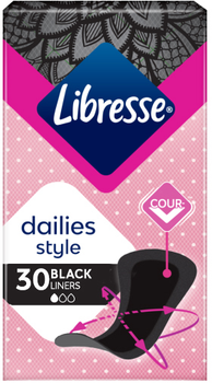 Щоденні прокладки Libresse Dailies Style Black Liners 30 шт (7322540919516)