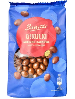 Печенье шарики хрустящее Bonitki O!Kulki драже в молочном шоколаде 260 г