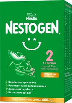 Суміш суха молочна Nestogen 2 з лактобактеріями L. Reuteri для дітей із 6 місяців 600 г (7613287107862)