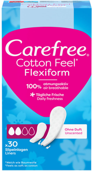 Щоденні гігієнічні прокладки Carefree Flexiform 30 шт (3574661064352/3574661565033)