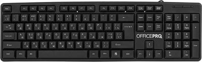 Клавіатура дротова OfficePro SK166 USB Black