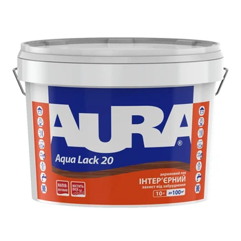 Лак для стін Aura Aqua Lack 20 водорозчинний напівматовий 10л