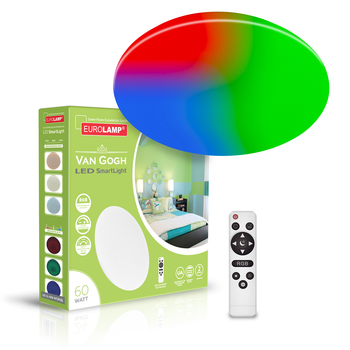 Світильник стельовий з пультом управління ПУ Eurolamp LED Smart light Van Gogh 24W 3000K 6500K RGB