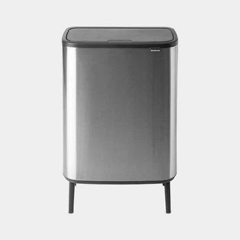 Бак для мусора Brabantia Touch Bin Bo Hi (2 х 30 л), Стальной матовый (130649)