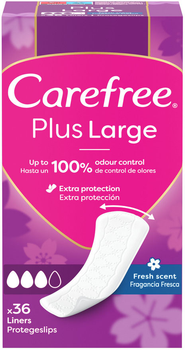 Щоденні гігієнічні прокладки Carefree Plus Large Fresh 36 шт. (3574661604770/3574661487656)