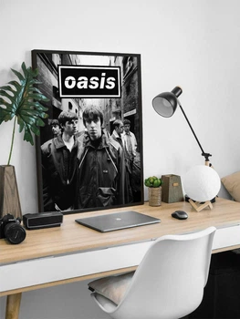 Постер групи Oasis у рамці / Плакат Оейзіс у рамці / Брати Галлагери