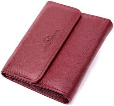 Шкіряний жіночий гаманець з монетницею ST Leather Бордовий 3180-87816