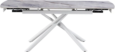 Стол обеденный Vetro Mebel Пино Айсберг глянцевый/белый (TML-1200-1-pino-iceberg/white)