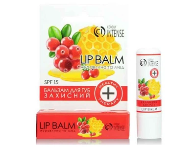 Бальзам для губ COLOUR INTENSE захисний Журавлина і Мед LIP BALM Healthy Therapy